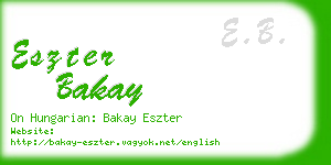 eszter bakay business card